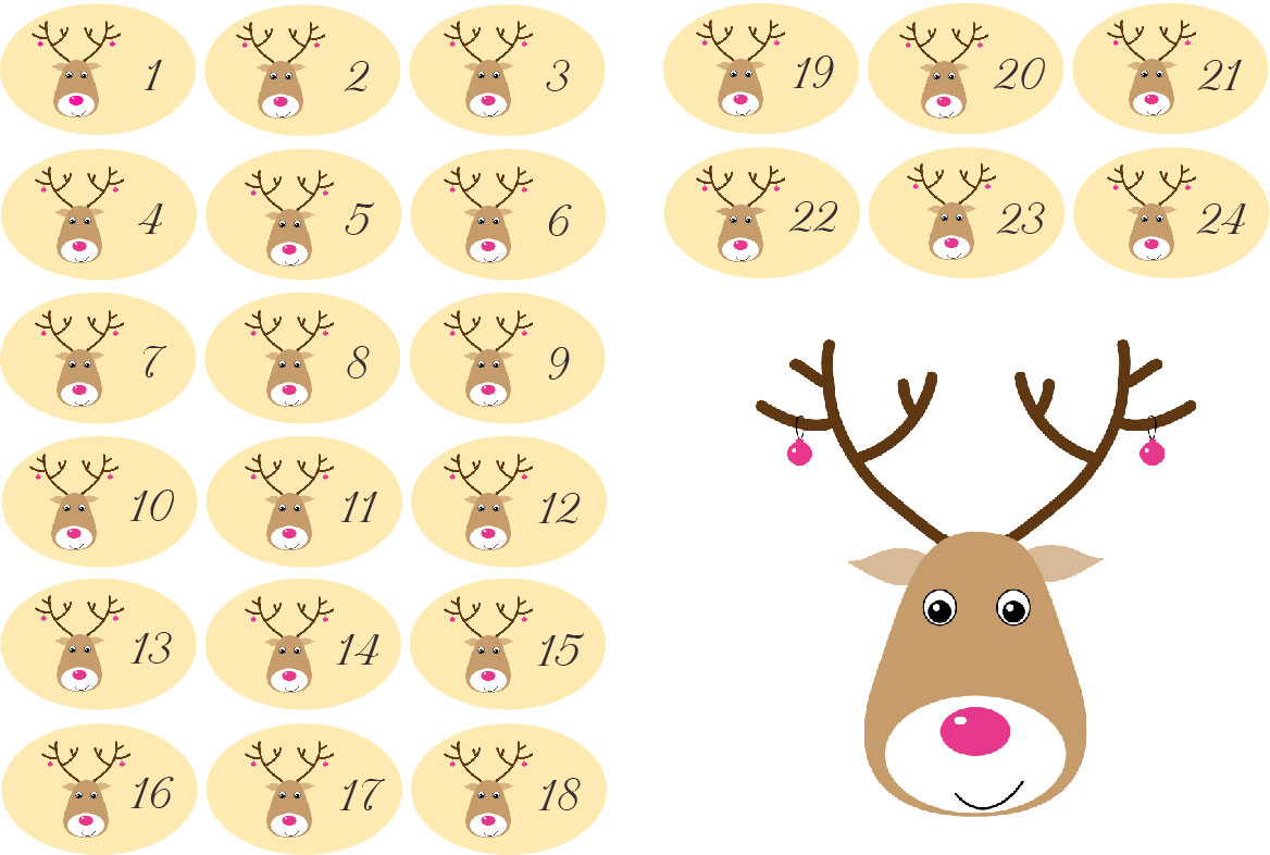 Zahlen Fur Den Adventskalender Zum Ausdrucken Free Printable Rosanisiert