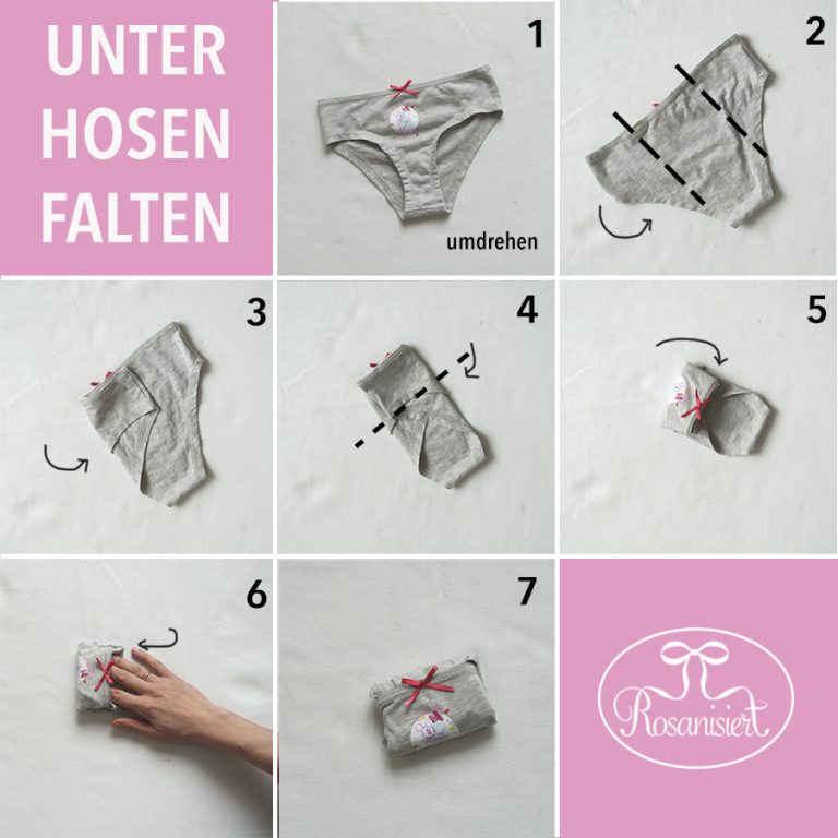 Ordnung im Kleiderschrank platzsparend Kleidung zusammenlegen